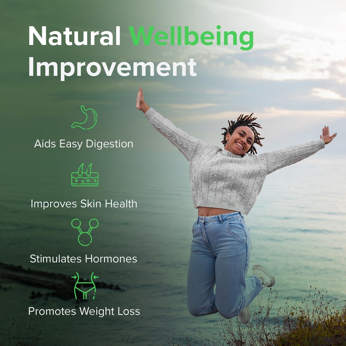 Irish Sea Moss Kapseln mit Blasentang – 180 vegane Kapseln – Nährstoffreiches Superfood – 45–60 Tage Vorrat – Ohne Zusatzstoffe – Hergestellt in der EU – RAW Powders