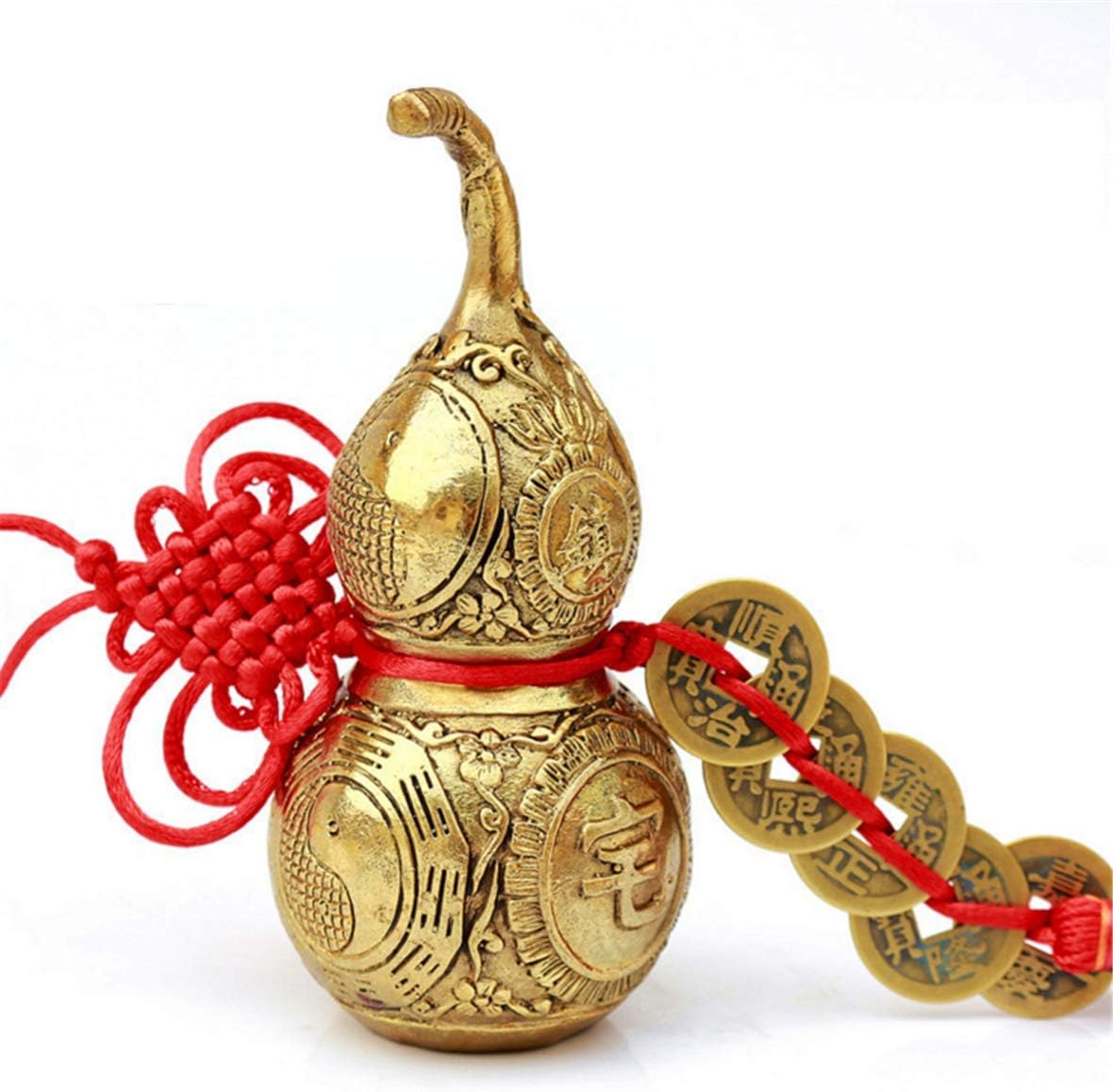 Amazon.com: Brass Calabash Wu Lou Luck Gourd Feng Shui Home Furnishing ...