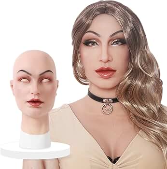 シリコン製 ブラック フィメールマスク ドールマスク コスプレ衣装 女装 シリコン製 ブラック フィメールマスク ドールマスク コスプレ