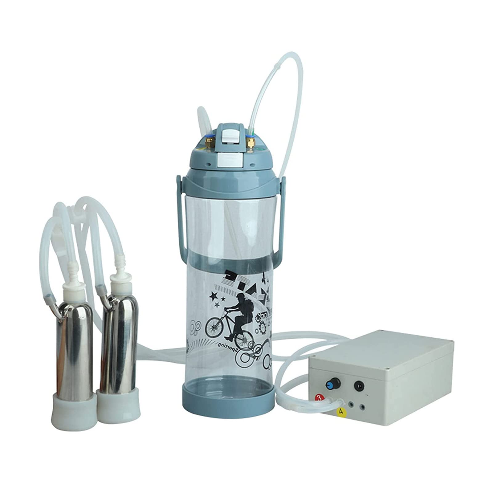 YXZYFPP 3L Electric Milking Machine Kit, Pulse Home Electric Milking Machine, Portable Sheep Cow Goat Milking Machine (Cows)