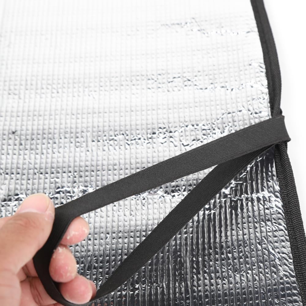 Windshield Sun Shade for Jeep Wrangler JL JLU Gladiator JT 2018-2025 Front Window Sunshades Heat Shield Aluminum Foil Sun Visor Sun Blocker Protector Cover