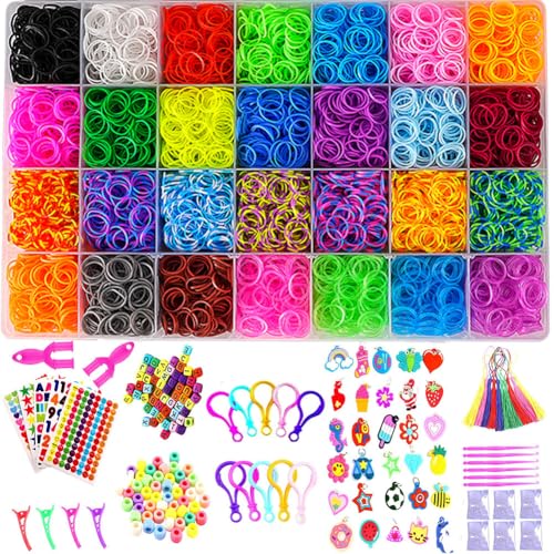 12080+ Loom Bands Kit, Rubber Bands for Bracelet Making Kit, DIY Art Craft Loom Bracelet Kit,2025 Creativity Birthday Gift Ideal Christmas Gifts