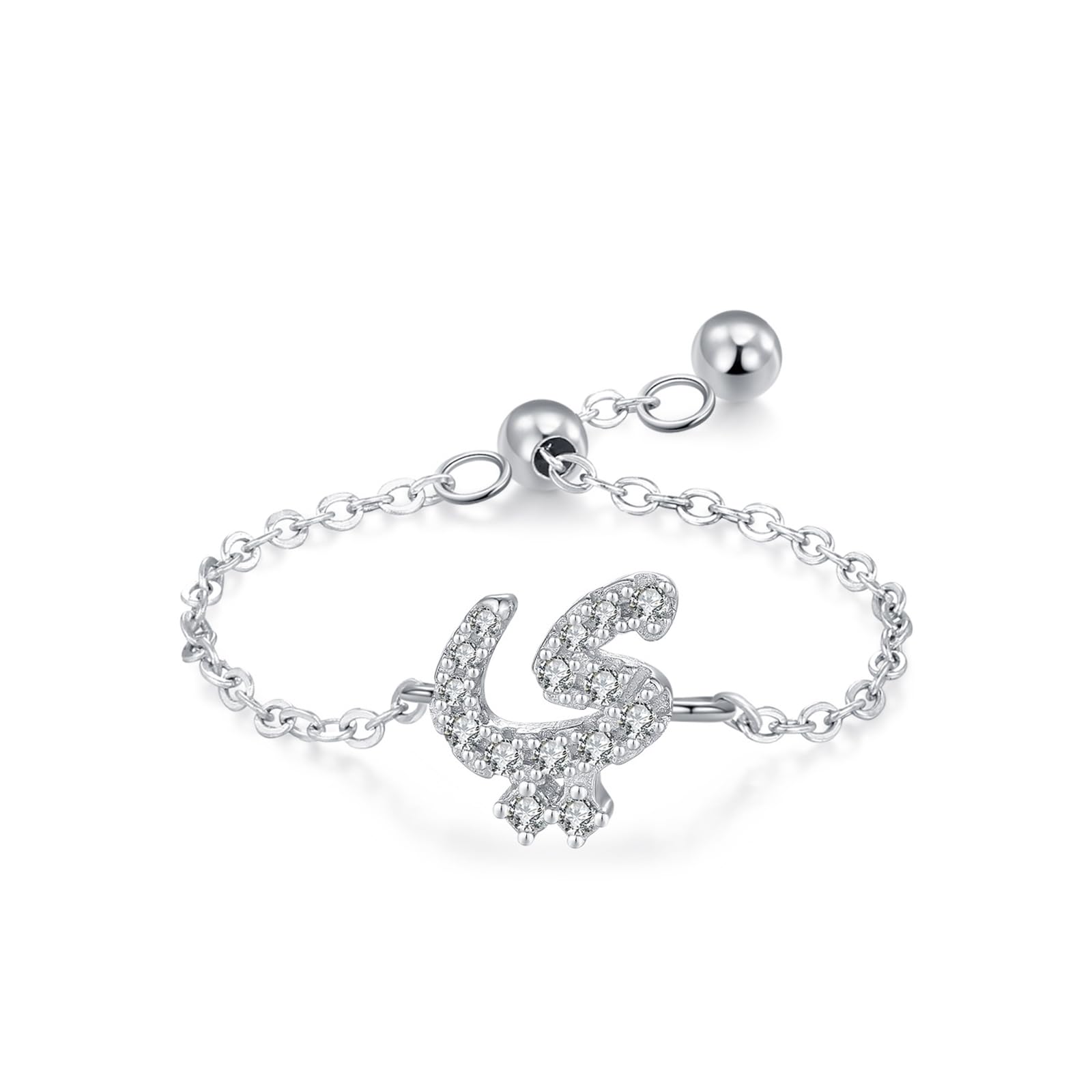 Anillo de oro blanco para mujer con moissanite, anillo de compromiso, oro auténtico, anillos de boda ajustables para mujer