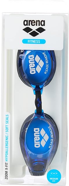 Arena Uniseks Zoom X-Fit Okulary do Pływania, Niebieski, Rozmiar Uniwersalny