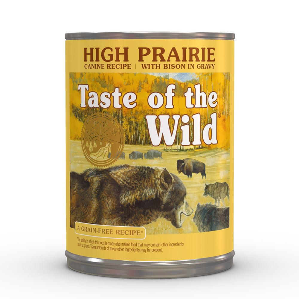 High Prairie Canine Formula with,Bison in Gravy, A Grain- Free Diet 374g