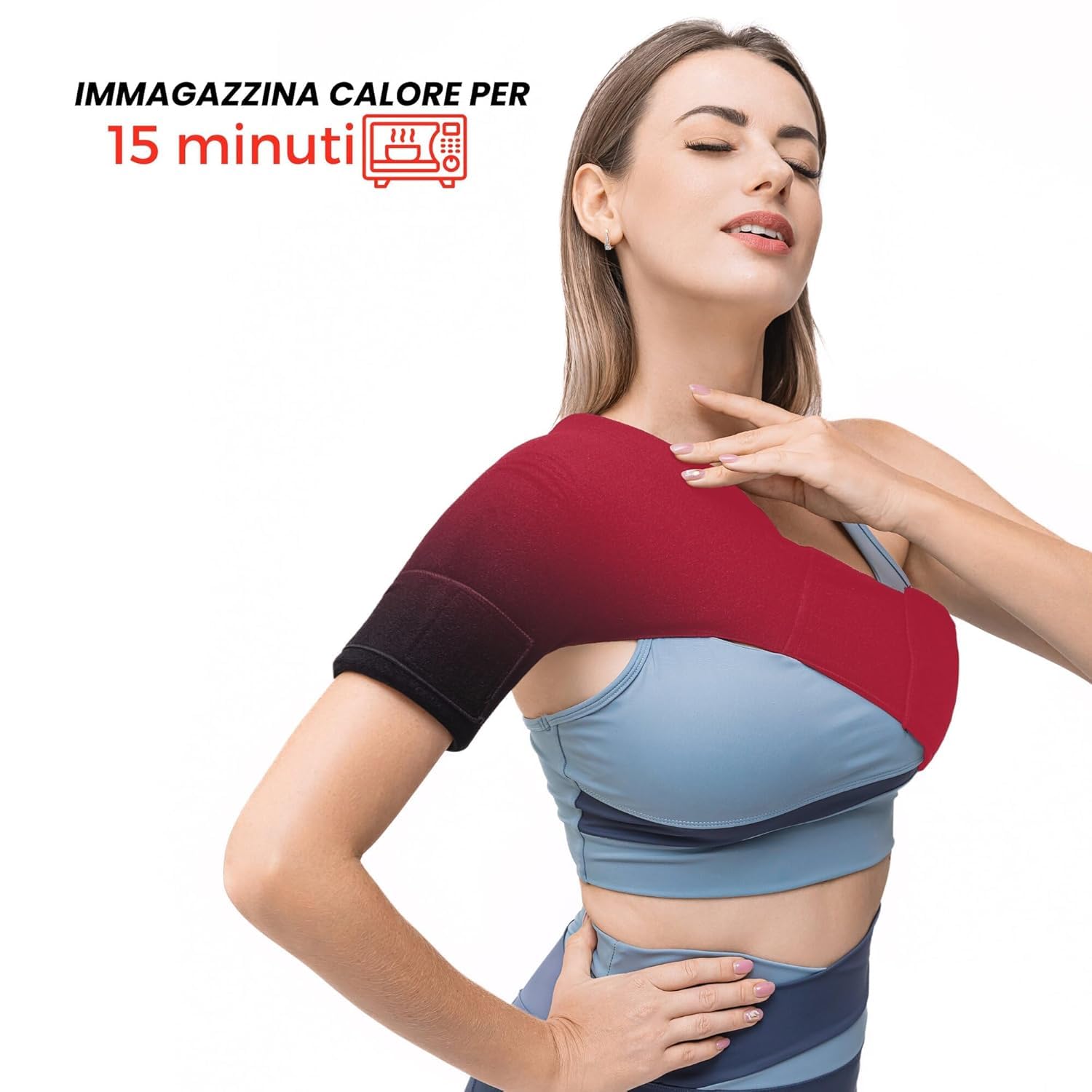 IceThermax Tutore Spalla con Gel Caldo Freddo Riutilizzabile -Supporto Spalla Uomo Donna - Fascia Spalla per Comfort e Stabilità - Borsa Ghiaccio Gel per Spalle