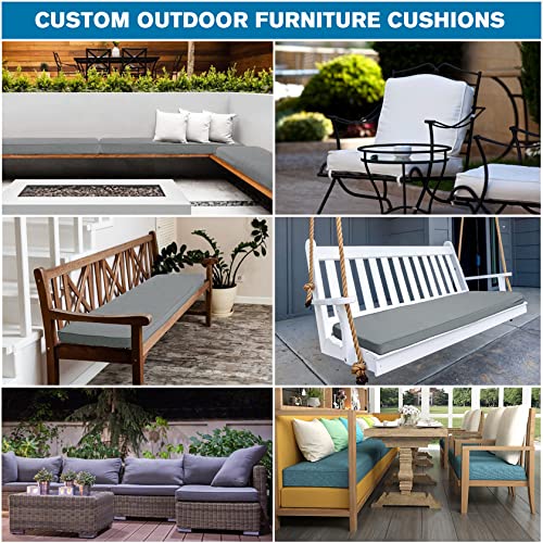 Sxromda Customize Bench Cushion, Furniture Cushion, High Density Memory Foam, Linen Washable, Non-Slip Bench Pad For Shoe Bench Rack, Window, Piano, Dining (Custom Size, Dark Grey) #TOP3