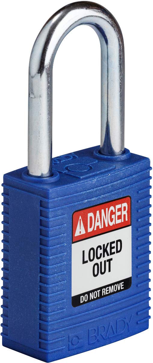 Brady SafeKey Lockout Padlock Nylon Blue 1.5