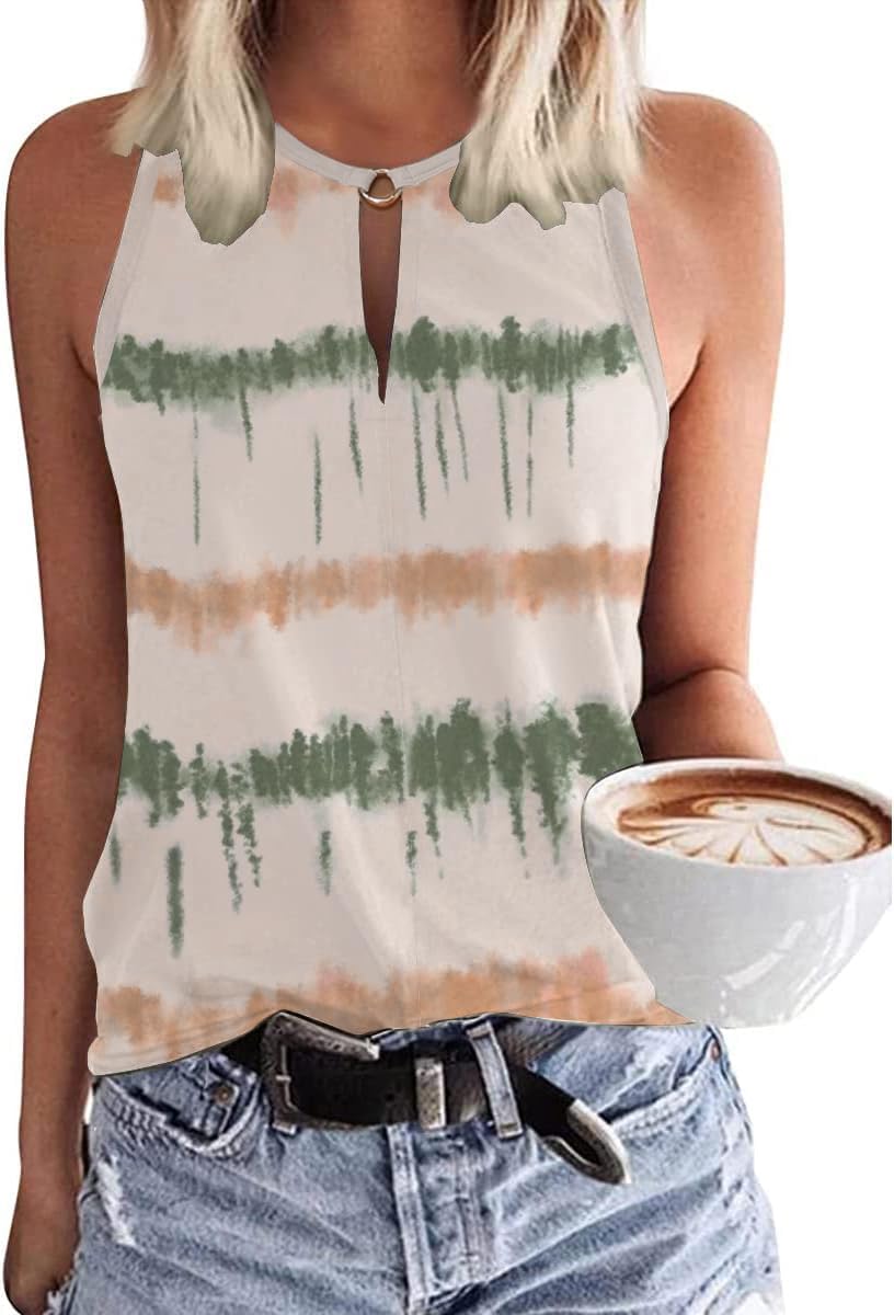 Tanmolo Damen Tank Top Ärmellos Oberteile Sommer Tanktops V-Ausschnitt Blusentop Strand Sexy Vest Top Bluse