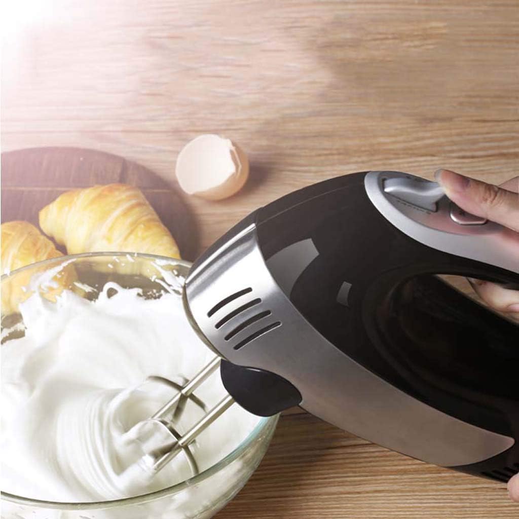 Multi Use 5-Speed Hand Mixer with 304 Stainless Steel Beaters Dough Hooks and Balloon Whisk Attachments 350W Easy to Load and Unload