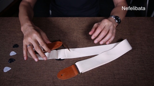 Tracolla Chitarra Nefelibata Con Accessori - Cotone, Tasca Plettri, Regolabile - Foto 4