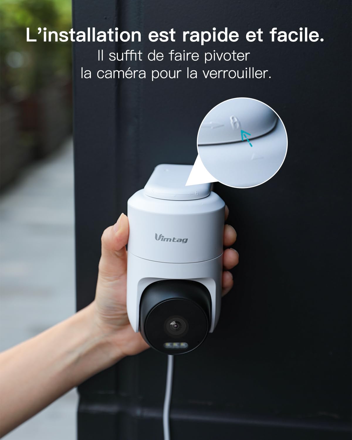 2.5K Caméra Surveillance WiFi Exterieure avec Fil, Caméra Exterieur 360° PT, 2.4G/5GHz, Vision Nocturne Couluer, Détection de Personne, Audio Bidirectionnel, Étanche IP66, Compatible avec Alexa