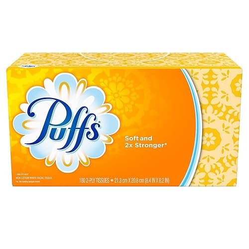 Puffs 87611CT - Pañuelo facial blanco, 2 capas, 180 hojas (caja de 24)