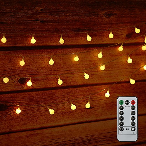 Andoer String Light 0.6W 10M / 32.8Ft 80LEDs IP44 com bateria de resistência à água e controle remot