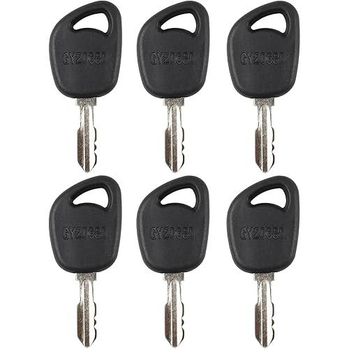 6PCS Lawn Mower Ignition Keys GY20680 Replacement for Jo-hn Deere 1026R 2025R 2026R LA LT SST X Series 1026R L100 L108 L111 L118 L130 LA125 LA130 LA135 LT150 LT155 D110
