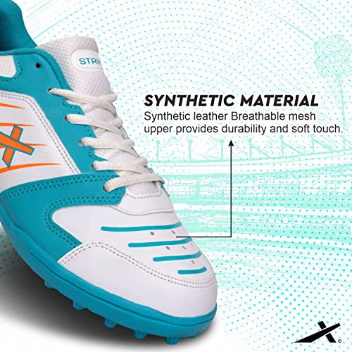 Image of Vector X Striker Cricket Shoes for Men & Boys Synthetic Leather Upper PVC Sole Studs Lace up Closure Lightweight & Durable Sports Shoe Ideal for Turf, Ground & Hard Surfaces