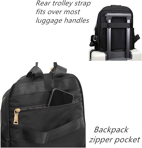 Miniatura 5 de Mochila pequeña para mujer mini mochila para mujer mochila de nailon para mujer casual ligera mochila Pulsera Black Plus