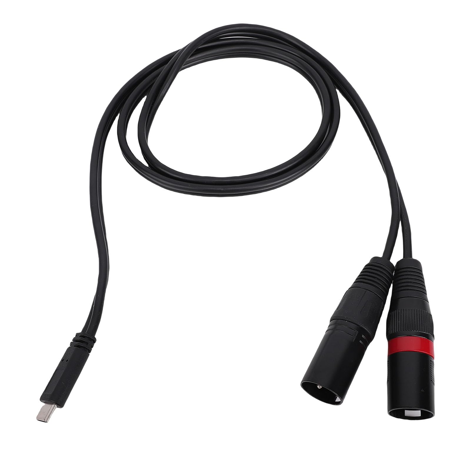 Jectse Kabel Męski USB C do XLR, 6,6 Stóp Y Dual XLR Męski Przewód dla Telefonów, Tabletek, Laptopów do Mikserów, Wzmacniaczy, Aktywnych Głośników