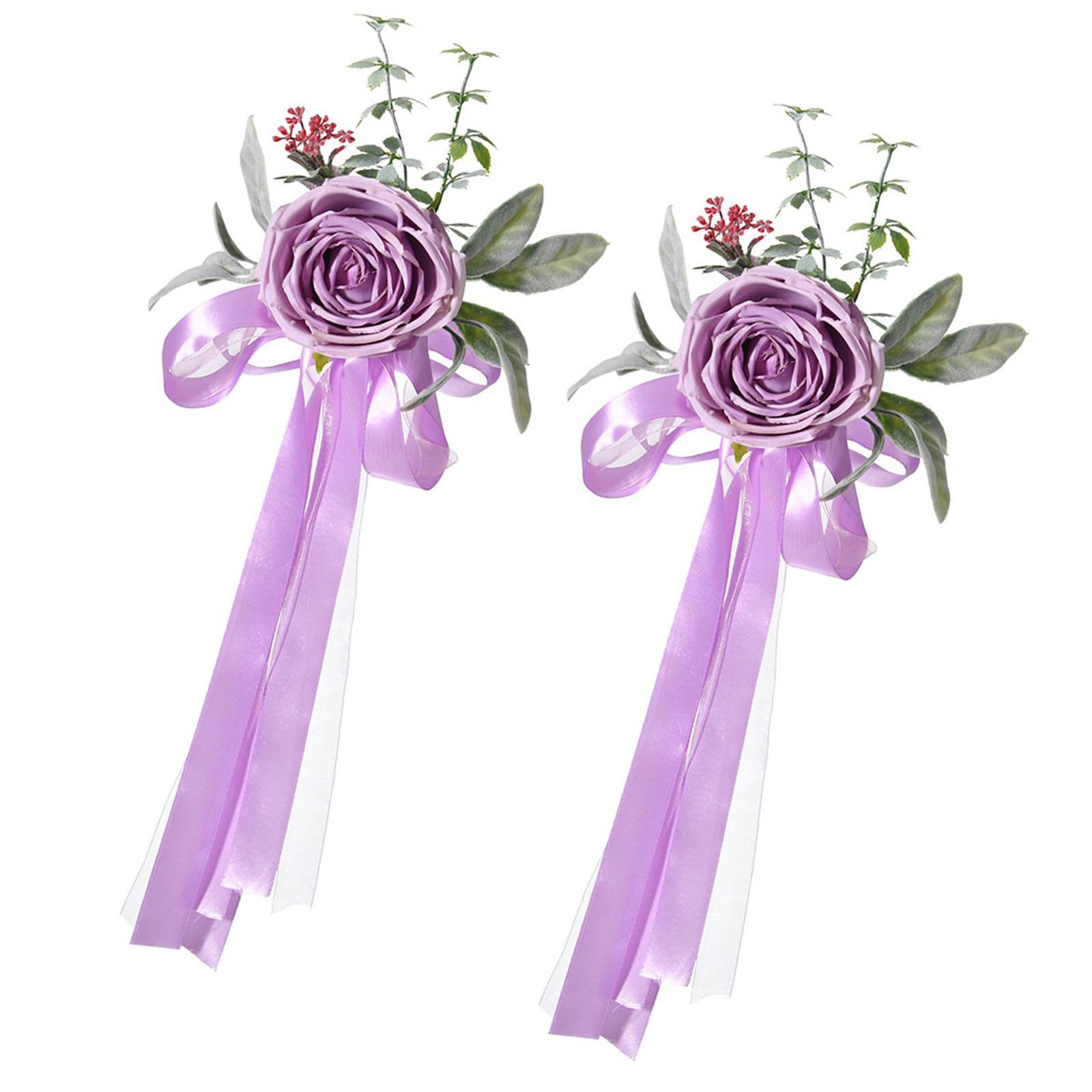 Romance Flower Arrangement Chair Back Decoration Artificial Flowers for Anniversary Christmas Festival Occasion Wedding Chair Decor