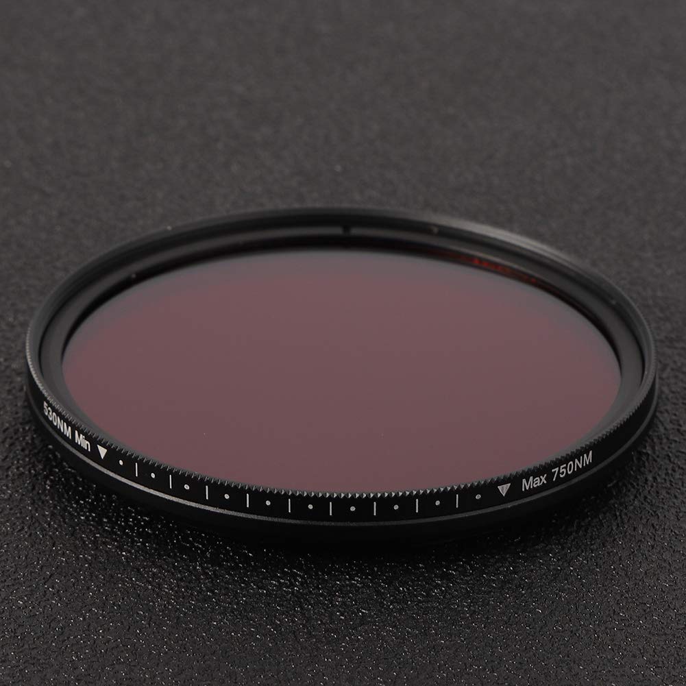 Brrnoo Filtre IR, Filtre Infrarouge 67 mm en Verre Optique et Alliage d'Aluminium pour Photographie IR