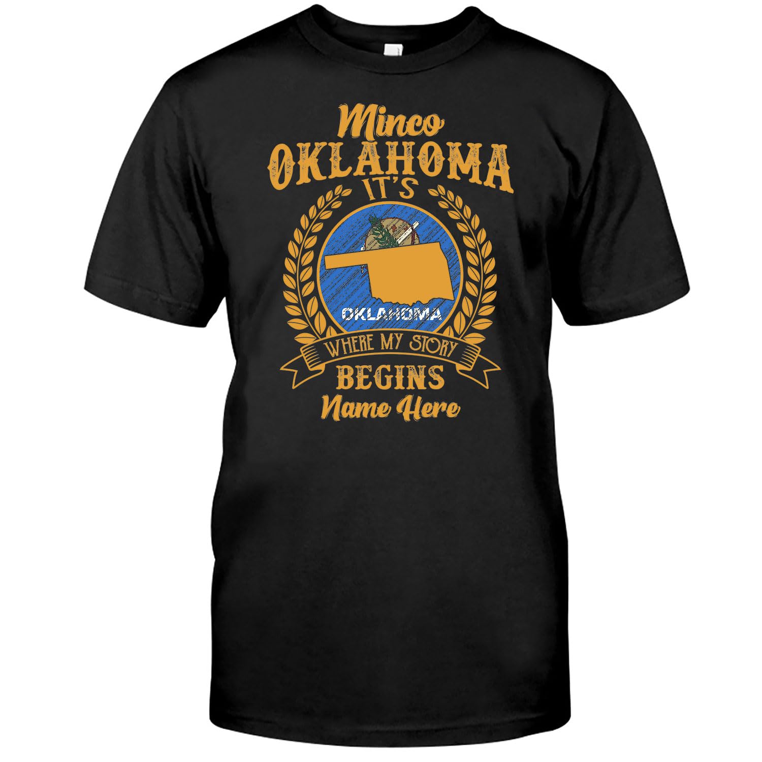 Dinoz Oklahoma State City Home is Where My Story Begins Shirt