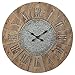 Signature Design by Ashley Payson Farmhouse Wall Clock, 30 x 30 Inches, Natural Wood Finish