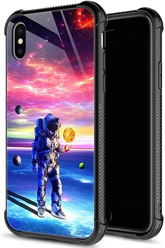 Miniatura 33 de Funda para iPhone Xs, funda para iPhone X, cristal templado, parte trasera a prueba de golpes, funda protectora para teléfono para hombre y niños