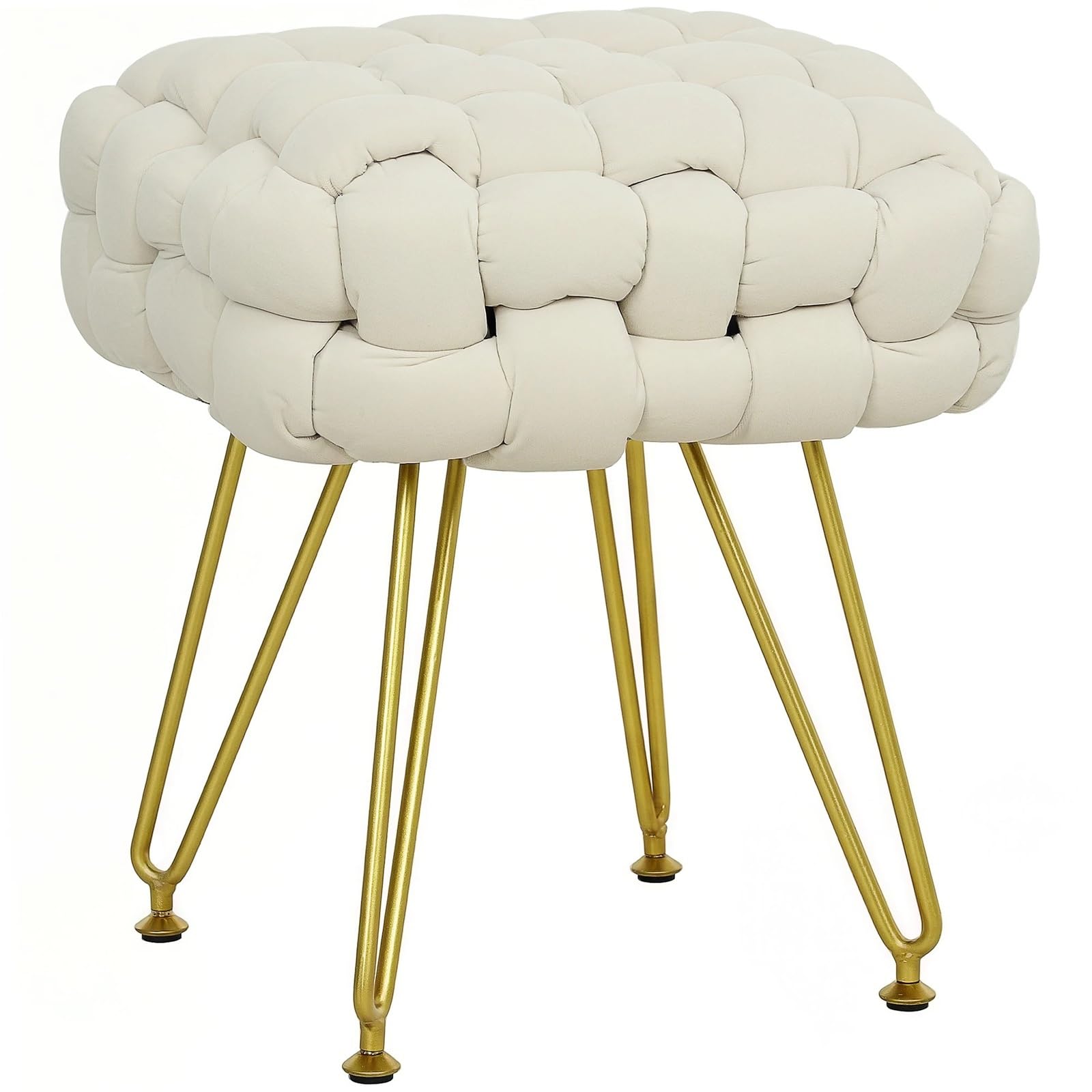 Tabouret repose-pieds salon avec pieds en acier élégant