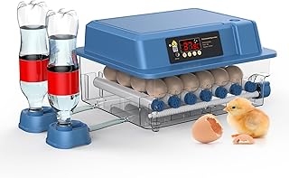 24 Eggs Incubator for Hatching Eggs, Automatic Egg Turning and Water Adding, Temperature Control, Farms Nurture Right Incubator, Poultry Egg Incubator for Hatching Chicken Duck Goose Bird Turkey
