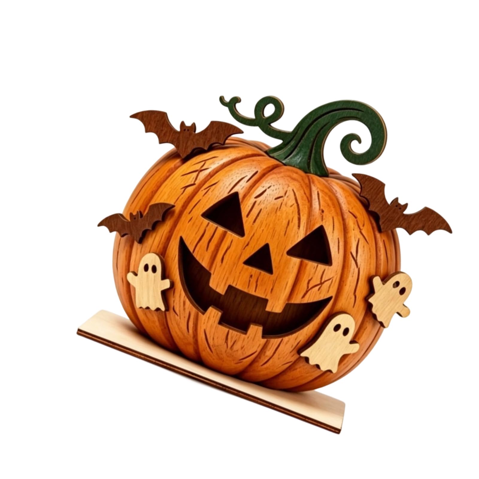 Halloween Table Decorations Pumpkin Witches Centerpieces Wooden Table Signs 2D Flat Standing Tabletop Decorations for Party Home Witches Pumpkin Centerpieces