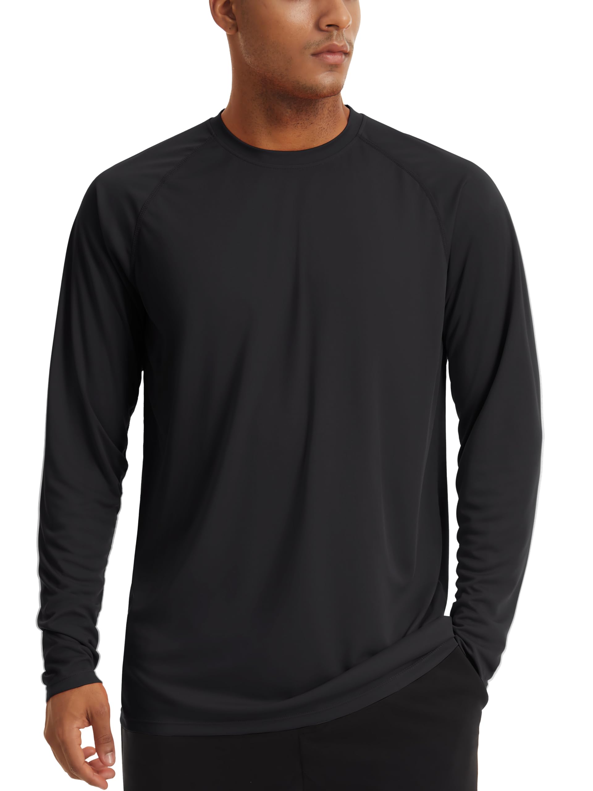 TACVASENMen's Sun Shirt UPF 50+ Long Sleeve UV Protection Lightweight Rash Guard Swim Shirt Quick Dry Fishing T-Shirt