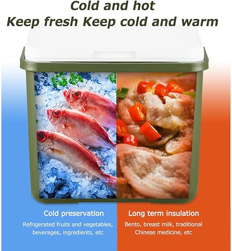 Miniatura 3 de Enfriador de camping de 56813 cuartos de galón, aislado portátil, enfriador duro de retención de hielo con mango resistente para almuerzo, playa,