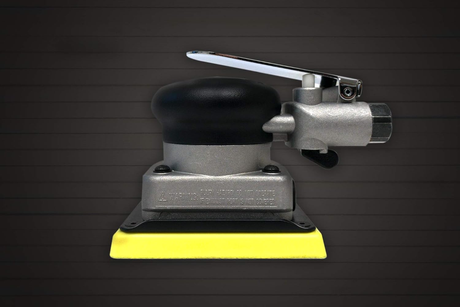AirVANTAGE Industrial-Grade Orbital Pneumatic 3" x 4" Jitterbug Air Sheet Sander With 1" Diameter Central-Vacuum, 1/4 in. NPT Air Inlet (CV: PSA Vinyl) - - 