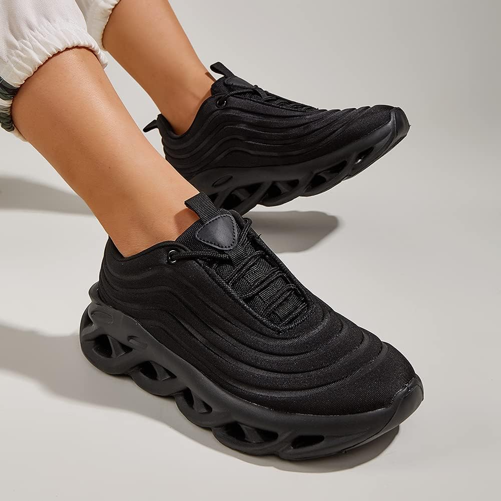 LUCKY STEP Women's Chunky Platform Tie Dye Rainbow Sneakers Tennis Running Fashion Shoes - Image 2