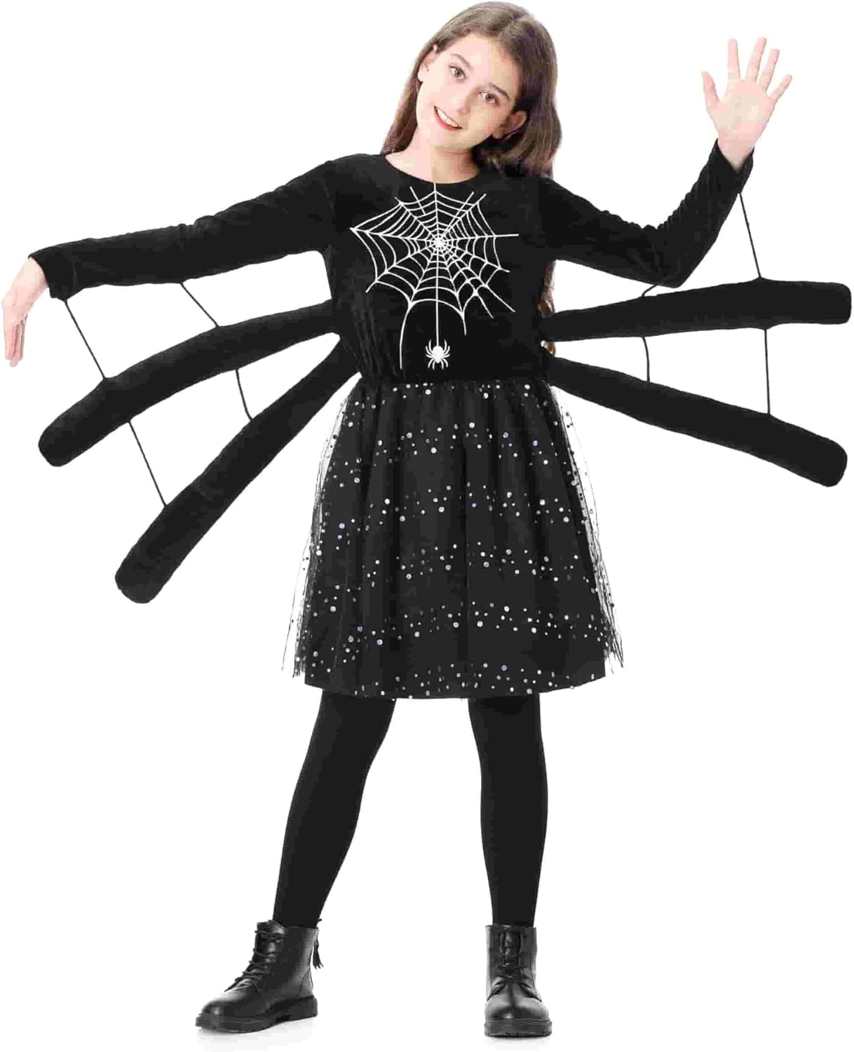 Children Spider Costumes with Legs for Halloween L-8-10Y