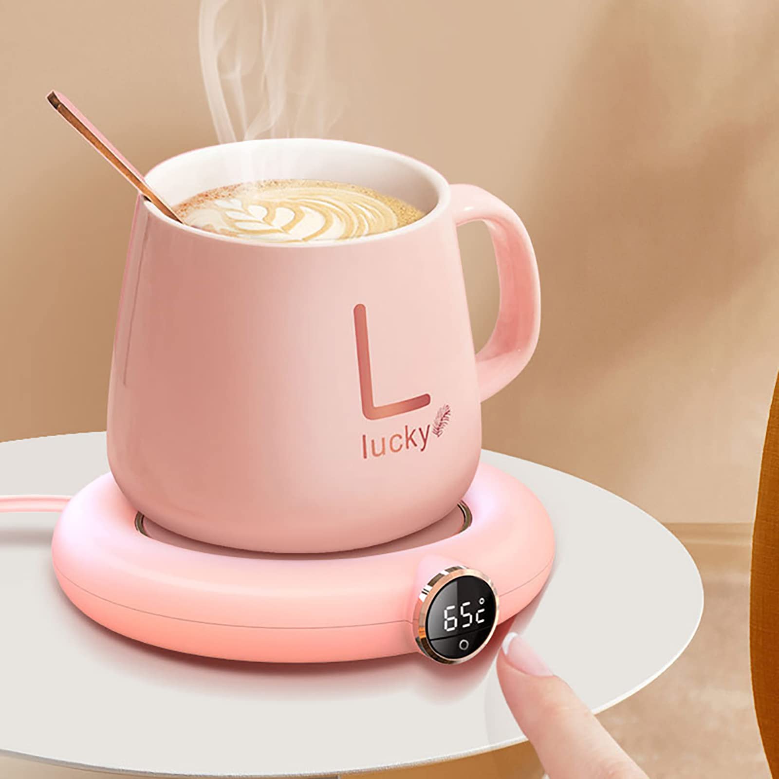 Chauffe-tasse Pour Café Thé Chauffe-tasse USB Réglable - 3 Températures (55° C, 65°C, 75°C), 20W, Pour Tasses En Céramique Ou Inox, Arrêt Automatique Après 8h Garde Café Chaud Bureau Maison