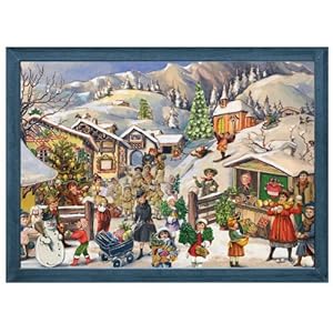 Adventskalender “Bergdorp in sneeuw”