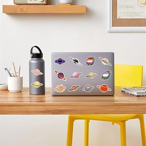 Miniatura 6 de Paquete de calcomanías de planeta espacial 60 calcomanías de galaxia lindas calcomanías espaciales para niños adolescentes y adultos calcomanías de