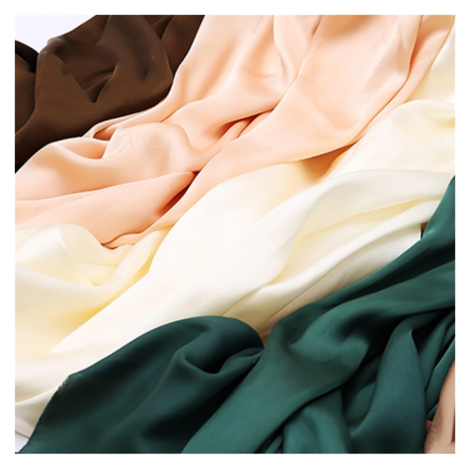 Tejido de satén sedoso Tela satinada imitación seda gasa vestido de verano pijama DIY Multicolor 1-1,5 m