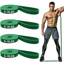 ROSAPOAR Resistance Band Pull up Band Fitness Exercise Bands Natural Latex for Workout Body Stretch Powerlifting Band Fitness Sport Training at Home/The Gym - Dark Green