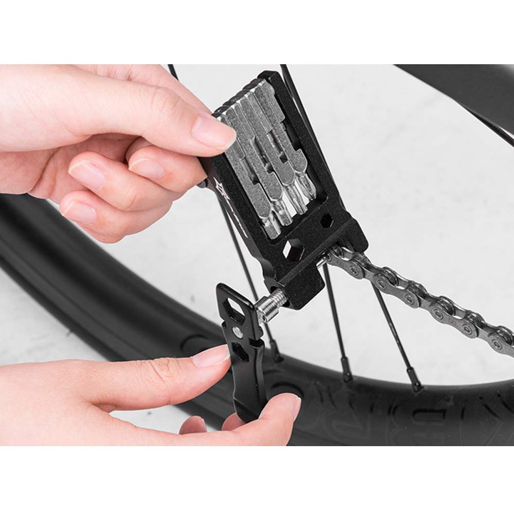 Kit Attrezzi per Riparazione Biciclette Cacciaviti per Raggi Bici Taglia Catena Leva del Pneumatico Chiave a Brugola Attrezzi da Ciclismo Multifunzione MTB Road Bike