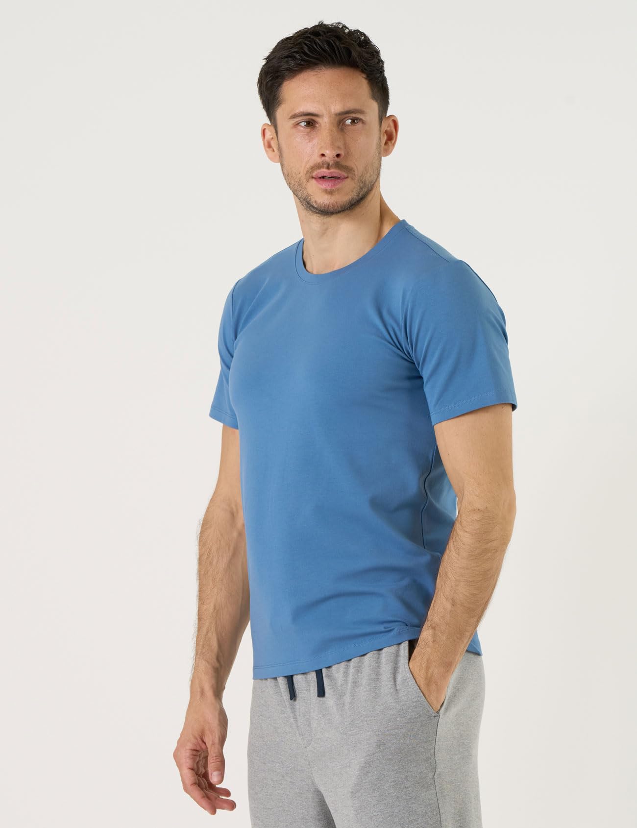LAPASA Herren T-Shirts Baumwolle 3er Pack, Business Kurzarm Unterhemd Rundhalsausschnitt M05, V-Ausschnitt M06