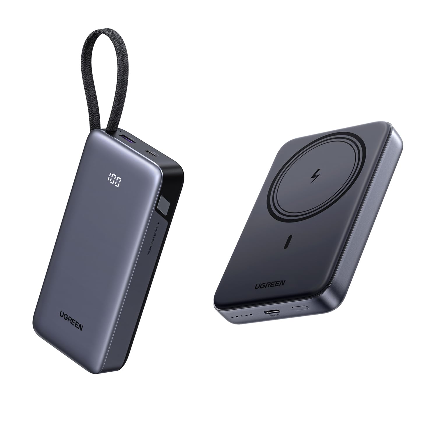 Power bank 20000mAh UGREEN con cable tipo C integrado de carga rapida 8