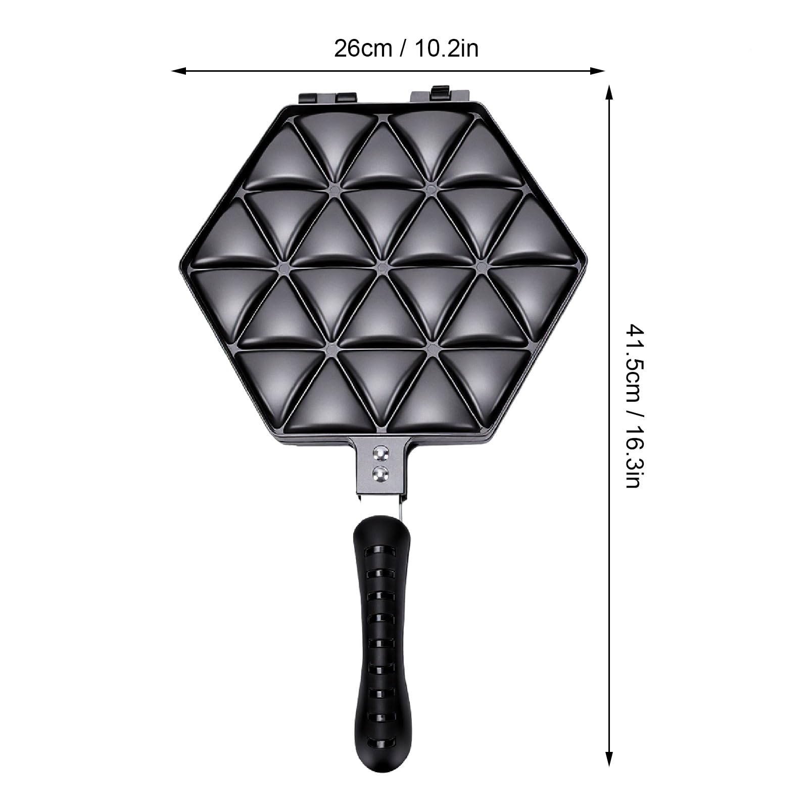 Asixxsix Sartén antiadherente de aluminio para samosas, 26 cm | varias a la vez, voltea fácilmente, calienta de manera rápida y uniforme, ideal para fiestas en casa, para pasteles