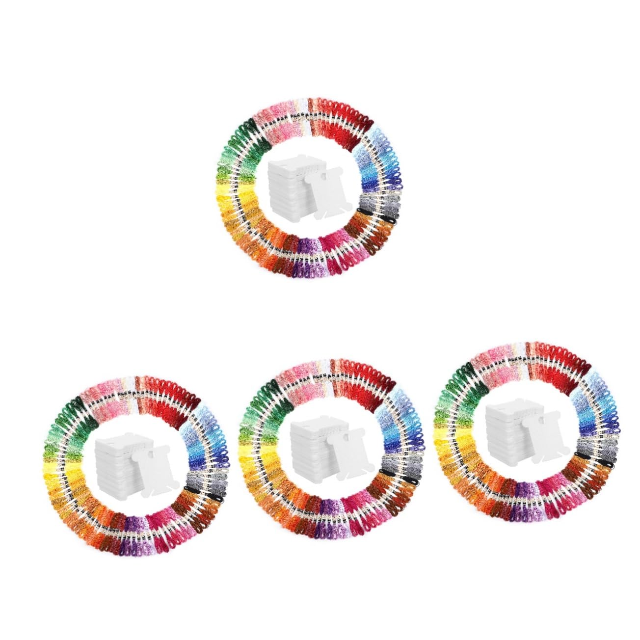 SHINEOFI 100 Colores De Hilo De Bordar + 100 Tarjetas Para Envolver Hilo Bobinas De Hilo Embroidery Kit Hilo Algodon Hilo De Punto De Cruz 100 Piezas*4