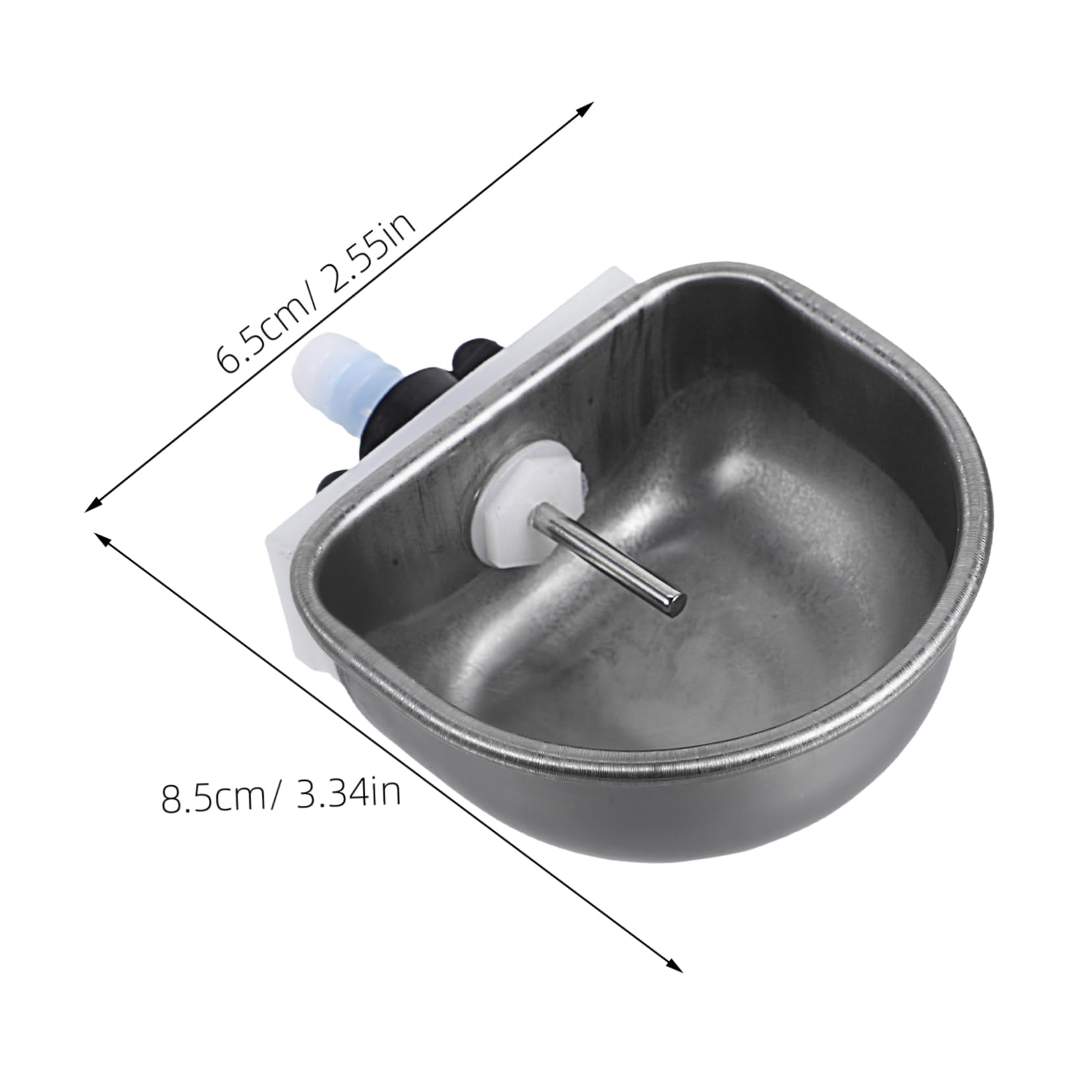 GRIRIW Rabbit Drinking Water Bowl Automatic Water Feeder Stainless Steel Easy to Clean