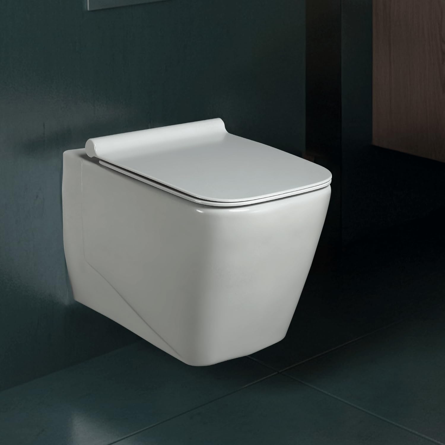 Hindware Italian Collection Delta Commode for Bathroom |P-220 Trap |Made of Ceramic |12-year Manufacturer Warranty |Rimless Design|Concealed Fixation | Duroplast/UF Seat Cover |Soft Close |Wall Mount-picture-29