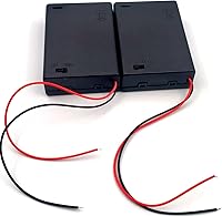 Vista 2 de FainWan 2 unids cable de plomo de plástico 3 x 1.5 V AA Baterías Celular caja titular caso negro