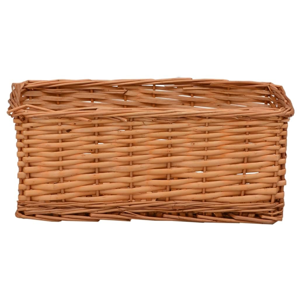 4-tlg. Korb-Set aus Weide Braun mit praktischer Aufbewahrung für Haushalt, Küche, Bad, Wohnzimmer, Kinderzimmer und Büro, vielseitige Organizer und Ordnungssystem für Kleidung