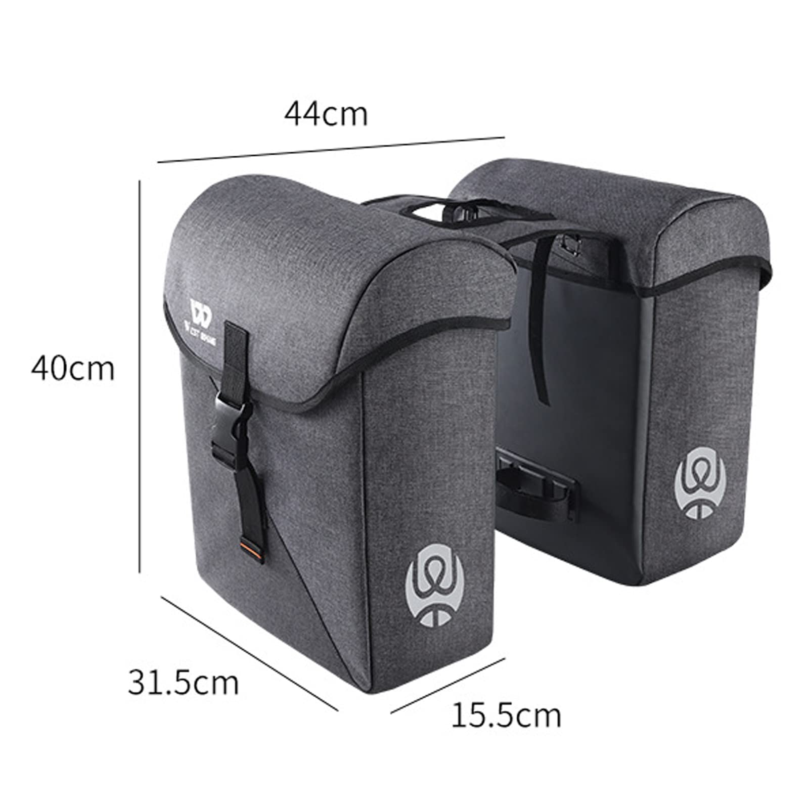 Dxcaicc Bolsa para Bicicleta, Bolsa Trasera para Bicicleta, 35L, Gran Capacidad, Resistente Al Agua, Bolsa para Maletero De Bicicleta, Portador De Almacenamiento para Maletero De Bicicleta